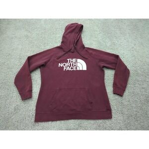The North Face Hoodie Womens XL Red Pullover Sweatshirt Logo Outdoor